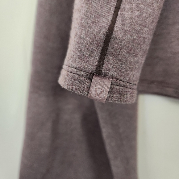 Lululemon Show Your Depth Long Sleeve Heathered Antique Bark Cropped Sweatshirt - Picture 8 of 11